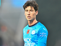 Joel Randall (14 Peterborough United) looks on during the Sky Bet League 1 match between Peterborough and Cambridge United at London Road in...