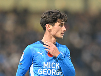 Joel Randall (14 Peterborough United) participates in the Sky Bet League 1 match between Peterborough and Cambridge United at London Road in...