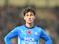 Joel Randall (14 Peterborough United) participates in the Sky Bet League 1 match between Peterborough and Cambridge United at London Road in...