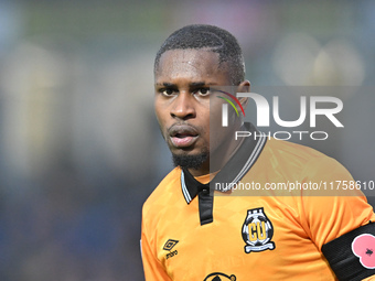 Brandon Njoku (34 Cambridge United) looks on during the Sky Bet League 1 match between Peterborough and Cambridge United at London Road in P...