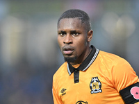 Brandon Njoku (34 Cambridge United) looks on during the Sky Bet League 1 match between Peterborough and Cambridge United at London Road in P...