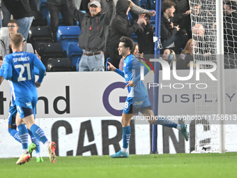 Ryan De Havilland (8 Peterborough United) celebrates after scoring the team's fifth goal during the Sky Bet League 1 match between Peterboro...