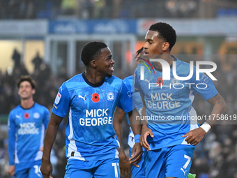 During the Sky Bet League 1 match between Peterborough and Cambridge United in Peterborough, United Kingdom, on November 9, 2024. (