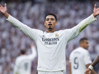 Jude Bellingham of Real Madrid CF celebrates his goal during the La Liga EA Sports 2024/25 football match between Real Madrid CF and CA Osas...