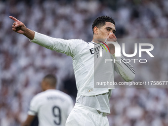 Jude Bellingham of Real Madrid CF celebrates his goal during the La Liga EA Sports 2024/25 football match between Real Madrid CF and CA Osas...