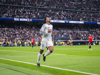 Jude Bellingham of Real Madrid CF celebrates his goal during the La Liga EA Sports 2024/25 football match between Real Madrid CF and CA Osas...