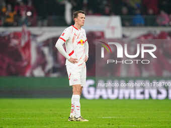 Christoph Baumgartner of Leipzig  with post game despair during the Bundesliga match between RB Leipzig and Borussia Mönchengladbach at Red...