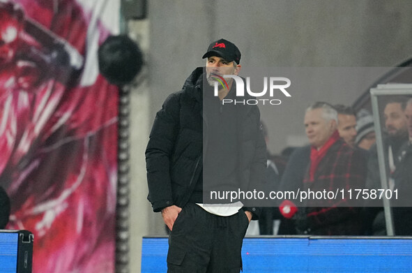 Marco Rose of Leipzig  gestures during the Bundesliga match between RB Leipzig and Borussia Mönchengladbach at Red Bull arena, Leipzig, Germ...