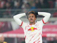 Assan Ouedraogo of Leipzig  gestures during the Bundesliga match between RB Leipzig and Borussia Mönchengladbach at Red Bull arena, Leipzig,...