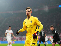 Moritz Nicolas of Borussia Monchengladbach  looks on during the Bundesliga match between RB Leipzig and Borussia Mönchengladbach at Red Bull...