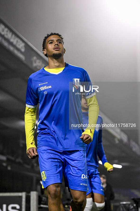 RKC midfielder Daouda Weidmann plays during the match between RKC and NEC at the Mandemakers Stadium in Waalwijk, Netherlands, on November 9...