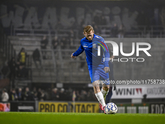 RKC midfielder Richard van der Venne plays during the match between RKC and NEC at the Mandemakers Stadium in Waalwijk, Netherlands, on Nove...