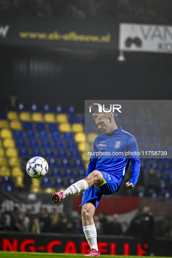 RKC midfielder Richard van der Venne plays during the match between RKC and NEC at the Mandemakers Stadium in Waalwijk, Netherlands, on Nove...