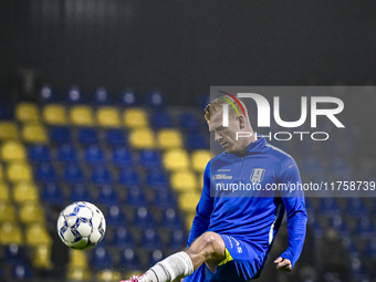 RKC midfielder Richard van der Venne plays during the match between RKC and NEC at the Mandemakers Stadium in Waalwijk, Netherlands, on Nove...