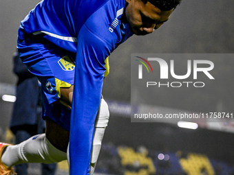 RKC forward Richonell Margaret plays during the match between RKC and NEC at the Mandemakers Stadium in Waalwijk, Netherlands, on November 9...