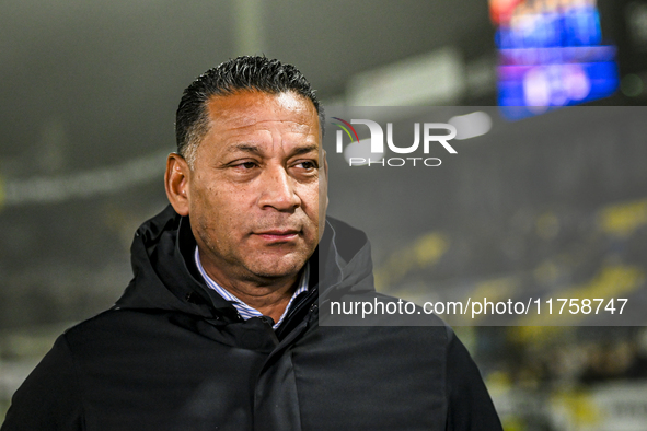 RKC trainer Henk Fraser is present during the match between RKC and NEC at the Mandemakers Stadium in Waalwijk, Netherlands, on November 9,...