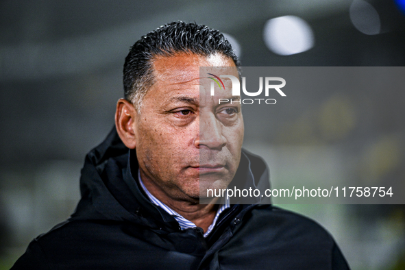 RKC trainer Henk Fraser is present during the match between RKC and NEC at the Mandemakers Stadium in Waalwijk, Netherlands, on November 9,...