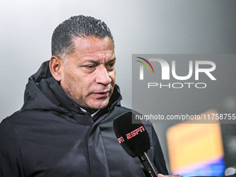 RKC trainer Henk Fraser is present during the match between RKC and NEC at the Mandemakers Stadium in Waalwijk, Netherlands, on November 9,...