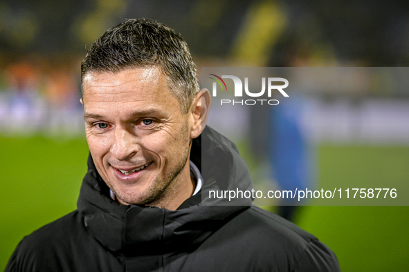 NEC trainer Rogier Meijer is present during the match between RKC and NEC at the Mandemakers Stadium in Waalwijk, Netherlands, on November 9...