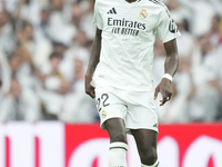 Antonio Rudiger centre-back of Real Madrid and Germany during the La Liga match between Real Madrid CF and CA Osasuna at Estadio Santiago Be...