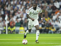 Antonio Rudiger centre-back of Real Madrid and Germany during the La Liga match between Real Madrid CF and CA Osasuna at Estadio Santiago Be...