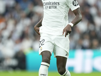 Antonio Rudiger centre-back of Real Madrid and Germany during the La Liga match between Real Madrid CF and CA Osasuna at Estadio Santiago Be...