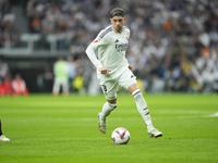 during the La Liga match between Real Madrid CF and CA Osasuna at Estadio Santiago Bernabeu on November 10, 2024 in Madrid, Spain. (