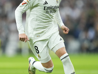 Federico Valverde central midfield of Real Madrid and Uruguay during the La Liga match between Real Madrid CF and CA Osasuna at Estadio Sant...