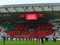 A Poppy display takes place during the Sky Bet Championship match between Sunderland and Coventry City at the Stadium Of Light in Sunderland...