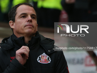 Sunderland Head Coach Regis Le Bris is present during the Sky Bet Championship match between Sunderland and Coventry City at the Stadium Of...