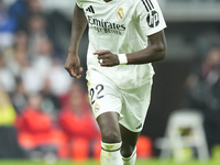 Antonio Rudiger centre-back of Real Madrid and Germany during the La Liga match between Real Madrid CF and CA Osasuna at Estadio Santiago Be...