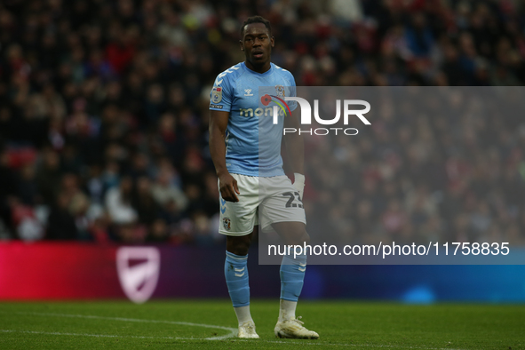 Brandon Thomas-Asante of Coventry City participates in the Sky Bet Championship match between Sunderland and Coventry City at the Stadium Of...