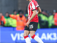 Jan Bednarek of Southampton is in action during the Premier League match between Wolverhampton Wanderers and Southampton at Molineux in Wolv...