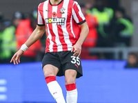 Jan Bednarek of Southampton participates in the Premier League match between Wolverhampton Wanderers and Southampton at Molineux in Wolverha...