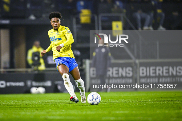 RKC defender Godfried Roemeratoe plays during the match between RKC and NEC at the Mandemakers Stadium in Waalwijk, Netherlands, on November...