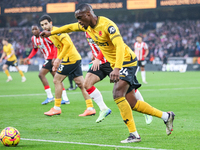 Toti Gomes of Wolves is in defensive action during the Premier League match between Wolverhampton Wanderers and Southampton at Molineux in W...