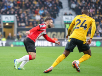 Adam Armstrong of Southampton is in attacking action during the Premier League match between Wolverhampton Wanderers and Southampton at Moli...