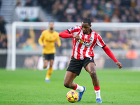 Joe Aribo of Southampton is in attacking action during the Premier League match between Wolverhampton Wanderers and Southampton at Molineux...