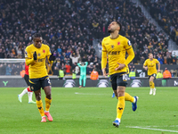 Matheus Cunha of Wolves celebrates his goal during the Premier League match between Wolverhampton Wanderers and Southampton at Molineux in W...