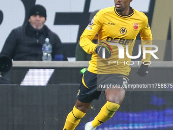 Nelson Semedo of Wolves participates in the Premier League match between Wolverhampton Wanderers and Southampton at Molineux in Wolverhampto...