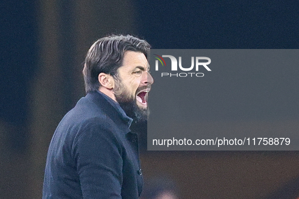 Russell Martin manages Southampton during the Premier League match between Wolverhampton Wanderers and Southampton at Molineux in Wolverhamp...