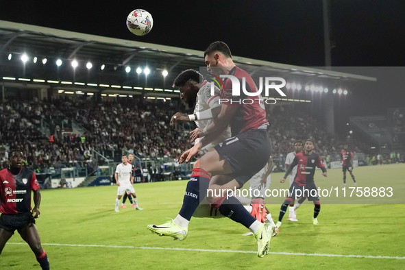 Roberto Piccoli (#91 Cagliari Calcio) participates in the Serie A TIM match between Cagliari Calcio and AC Milan in Italy on November 9, 202...