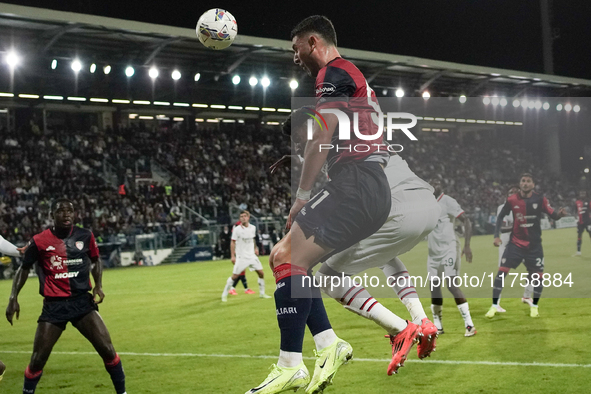 Roberto Piccoli (#91 Cagliari Calcio) participates in the Serie A TIM match between Cagliari Calcio and AC Milan in Italy on November 9, 202...