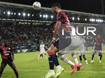 Roberto Piccoli (#91 Cagliari Calcio) participates in the Serie A TIM match between Cagliari Calcio and AC Milan in Italy on November 9, 202...