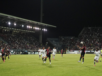 Leonardo Pavoletti (#29 Cagliari Calcio) participates in the Serie A TIM match between Cagliari Calcio and AC Milan in Italy on November 9,...