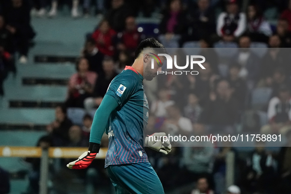 Alen Sherri (#71 Cagliari Calcio) participates in the Serie A TIM match between Cagliari Calcio and AC Milan in Italy on November 9, 2024. 