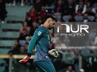 Alen Sherri (#71 Cagliari Calcio) participates in the Serie A TIM match between Cagliari Calcio and AC Milan in Italy on November 9, 2024. (