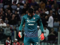 Alen Sherri (#71 Cagliari Calcio) participates in the Serie A TIM match between Cagliari Calcio and AC Milan in Italy on November 9, 2024. (