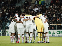 Team Milan plays during the Serie A TIM match between Cagliari Calcio and AC Milan in Italy on November 9, 2024. (