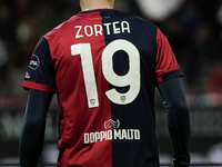 Nadir Zortea (#19 Cagliari Calcio) celebrates during the Serie A TIM match between Cagliari Calcio and AC Milan in Italy on November 9, 2024...